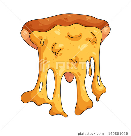 Illustration of cheese pizza Illustration of cheese pizza 140801026