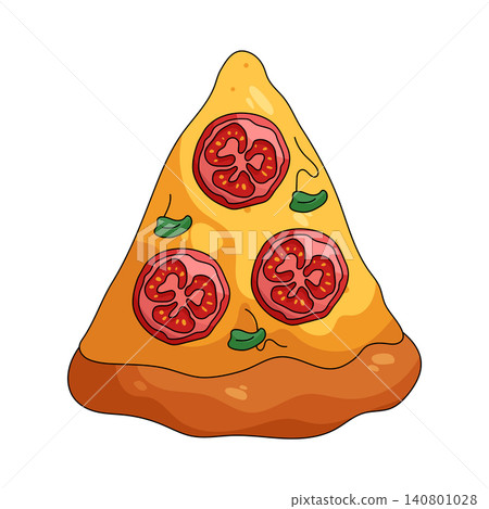 Illustration of pizza slice Illustration of pizza slice 140801028