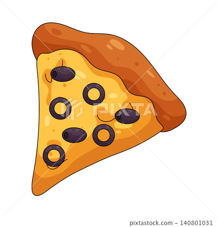 Illustration of olive pizza Illustration of olive pizza 140801031