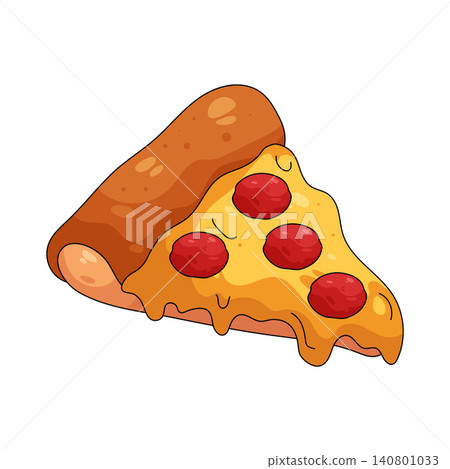 Illustration of pepperoni pizza Illustration of pepperoni pizza 140801033