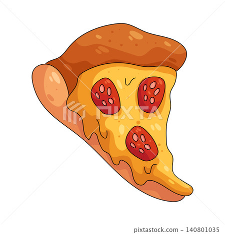 Illustration of pepperoni pizza Illustration of pepperoni pizza 140801035