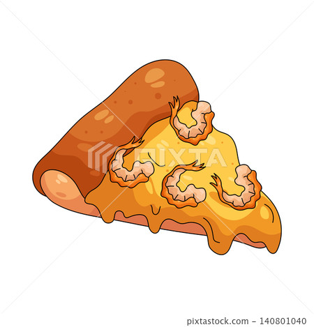 Illustration of shrimp pizza Illustration of shrimp pizza 140801040