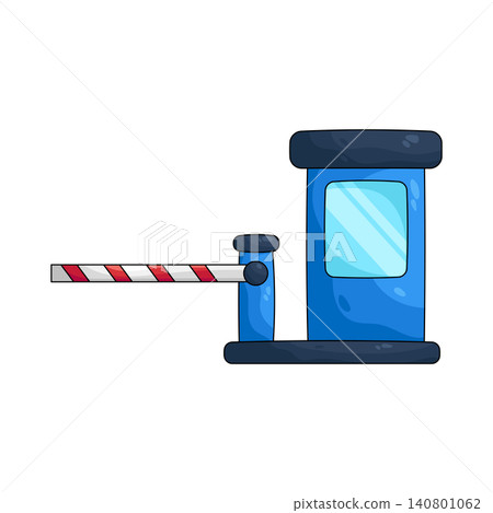 Illustration of toll booth Illustration of toll booth 140801062