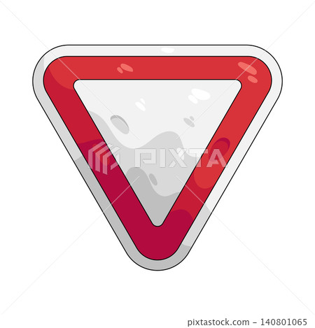 Illustration of yield sign 140801065