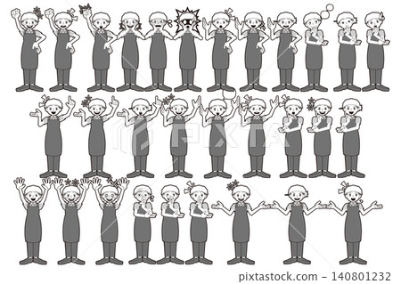 Business character pose set illustration Business character pose set illustration 140801232