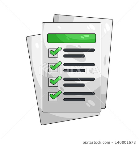 Illustration of stacked exam paper Illustration of stacked exam paper 140801678