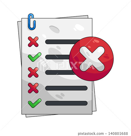 Illustration of Exam failed Illustration of Exam failed 140801688