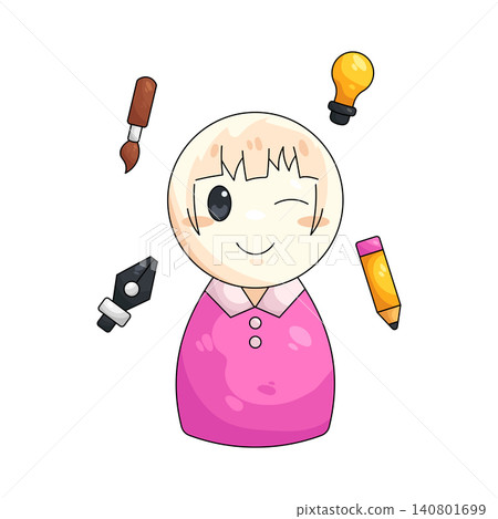 Illustration of creative person Illustration of creative person 140801699