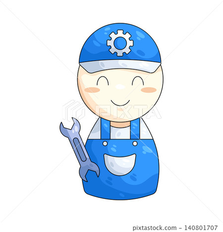 Illustration of mechanic Illustration of mechanic 140801707