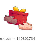 Illustration of Giving gifts 140801734