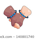 Illustration of holding hands 140801740