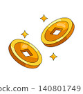 Illustration of gold coin 140801749