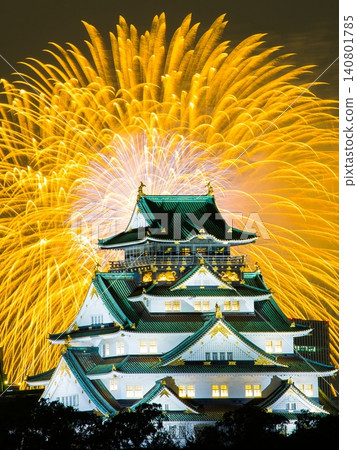Osaka Castle Fireworks Osaka Castle Fireworks 140801785