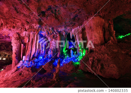 [Okinawa Prefecture] Illumination at Ishigaki Island Limestone Cave 140802335
