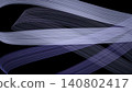 Geometric line art resembling flowing purple bands of light. 140802417