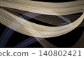 Geometric line art resembling flowing bands of gold and blue light. 140802421