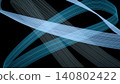 Geometric line art resembling flowing bands of light blue. 140802422