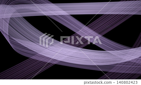 Geometric line art resembling flowing purple bands of light. Geometric line art resembling flowing purple bands of light. 140802423