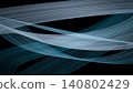 Geometric line art resembling flowing cyan light bands. 140802429
