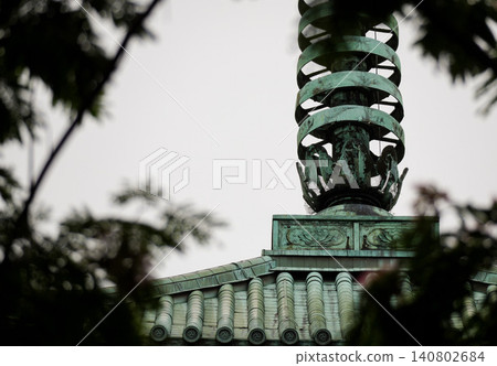 雨後的上野原寬永寺五層寶塔。 雨後的上野原寬永寺五層寶塔。 140802684