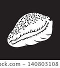 Minimalist Seashell Silhouette Vector Illustration 140803108