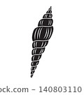 Minimalist line vector illustration of a spiral sea snail shell. 140803110