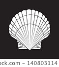 Minimalist Seashell Silhouette Vector Illustration 140803114