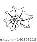 Minimalist Outline Vector Illustration of a Star Shell 140803118