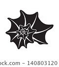 Minimalist Outline Vector Illustration of a Star Shell 140803120