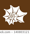 Minimalist Outline Vector Illustration of a Star Shell 140803121