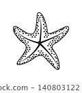 Minimalist Outline Vector Illustration of a Star Shell 140803122