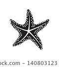 Minimalist Outline Vector Illustration of a Star Shell 140803123