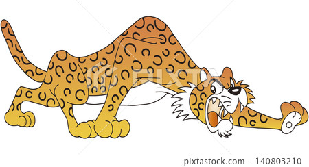 Hand-drawn animal illustration ☆ Leopard Hand-drawn animal illustration ☆ Leopard 140803210