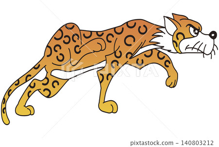 Hand-drawn animal illustration ☆ Leopard Hand-drawn animal illustration ☆ Leopard 140803212