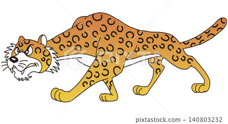 Hand-drawn animal illustration ☆ Leopard 140803232