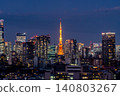Tokyo Tower and the night view of the city center 140803267