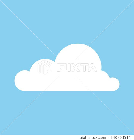 Fluffy cloud on a blue background. Design elements for weather forecasting, web interface, or cloud applications for data storage. Fluffy cloud on a blue background. Design elements for weather forecasting, web interface, or cloud applications for data storage. 140803515