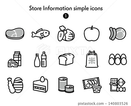 Simple Icon Collection Store Guide Simple Icon Collection Store Guide 140803526