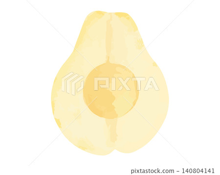 去皮切半的法國梨 去皮切半的法國梨 140804141