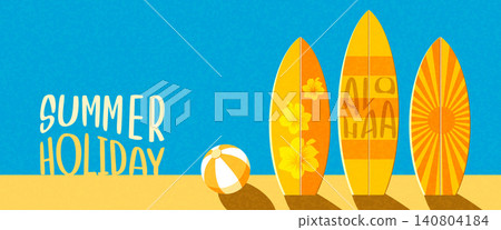 Summer Beach Vector Poster Collection with Coastal Holiday Summer Beach Vector Poster Collection with Coastal Holiday 140804184