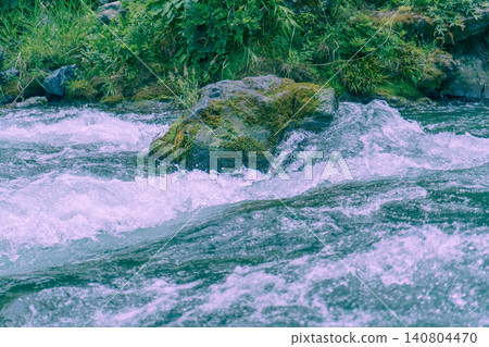 Mitake Valley - Flowing River Water Mitake Valley - Flowing River Water 140804470