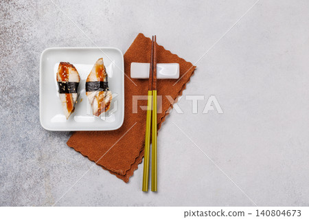 Eel sushi set 140804673