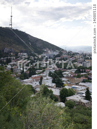 Panoramic photography of the sights and landscapes of urban development in Tbilisi, Georgia 140805118