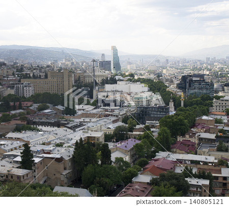 Panoramic photography of the sights and landscapes of urban development in Tbilisi, Georgia 140805121