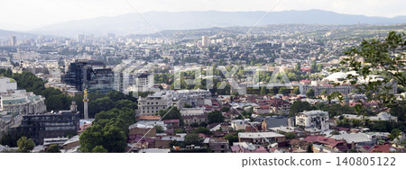 Panoramic photography of the sights and landscapes of urban development in Tbilisi, Georgia 140805122