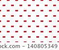 Hand-drawn brush double dot pattern (red) seamless background material 140805349