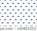 Hand-painted brush double dot pattern <Indigo> seamless background in indigo blue 140805352