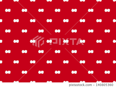 Hand-drawn double dot pattern (white on red background) - seamless pattern on a red background Hand-drawn double dot pattern (white on red background) - seamless pattern on a red background 140805360