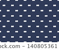 Hand-drawn double dot pattern (white on navy background) - seamless navy background material 140805361
