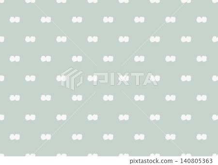 Hand-drawn double dot pattern (white on a sage green background) mint background material Hand-drawn double dot pattern (white on a sage green background) mint background material 140805363